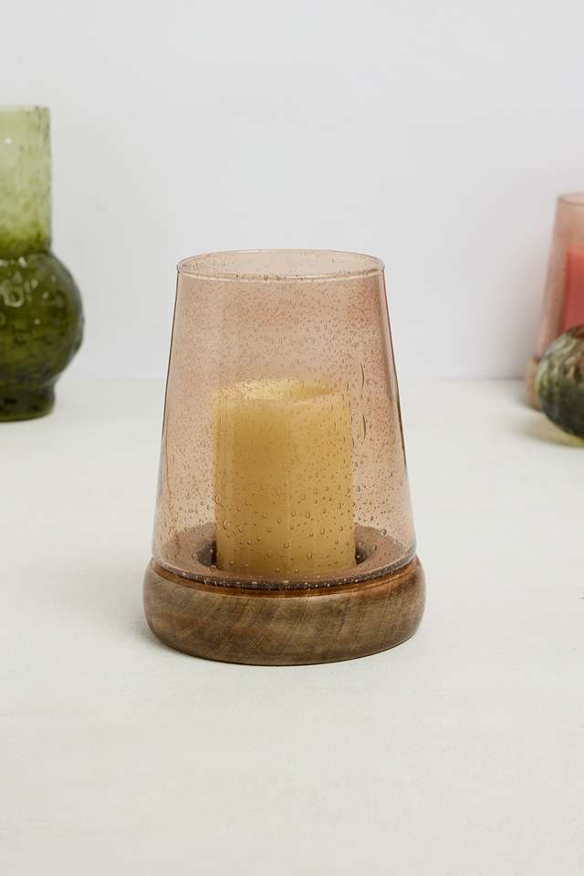 Urban-Oasis-Nora-Glass-Wooden-Base-Hurricane-Brown-20Cm