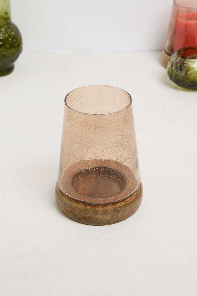 Urban-Oasis-Nora-Glass-Wooden-Base-Hurricane-Brown-20Cm