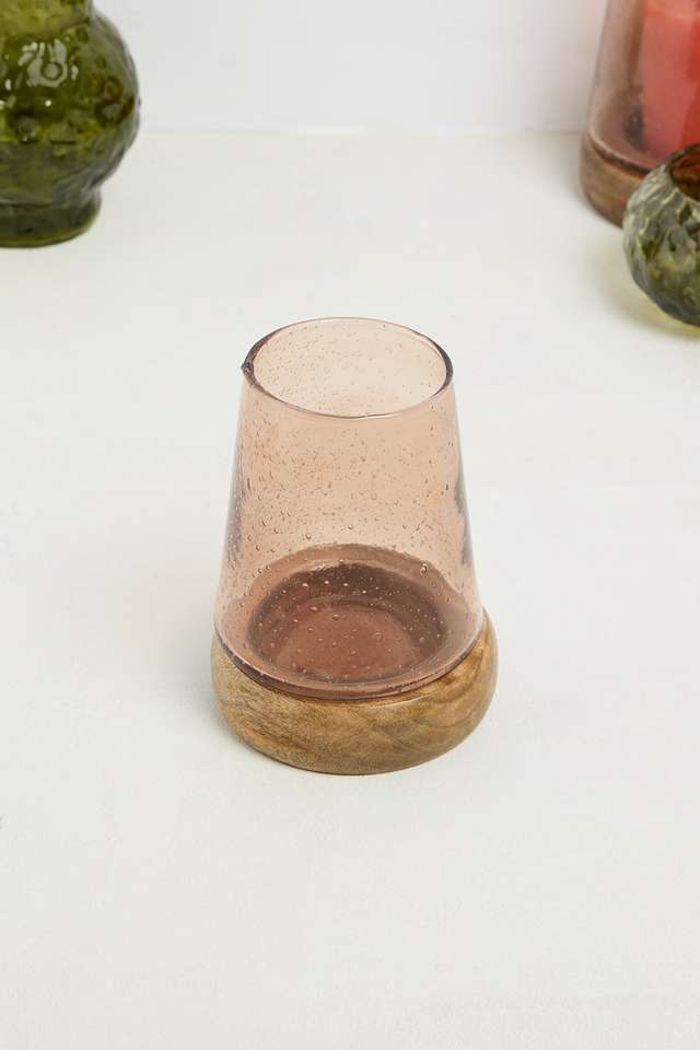 Urban-Oasis-Nora-Glass-Wooden-Base-Hurricane-Brown-17Cm