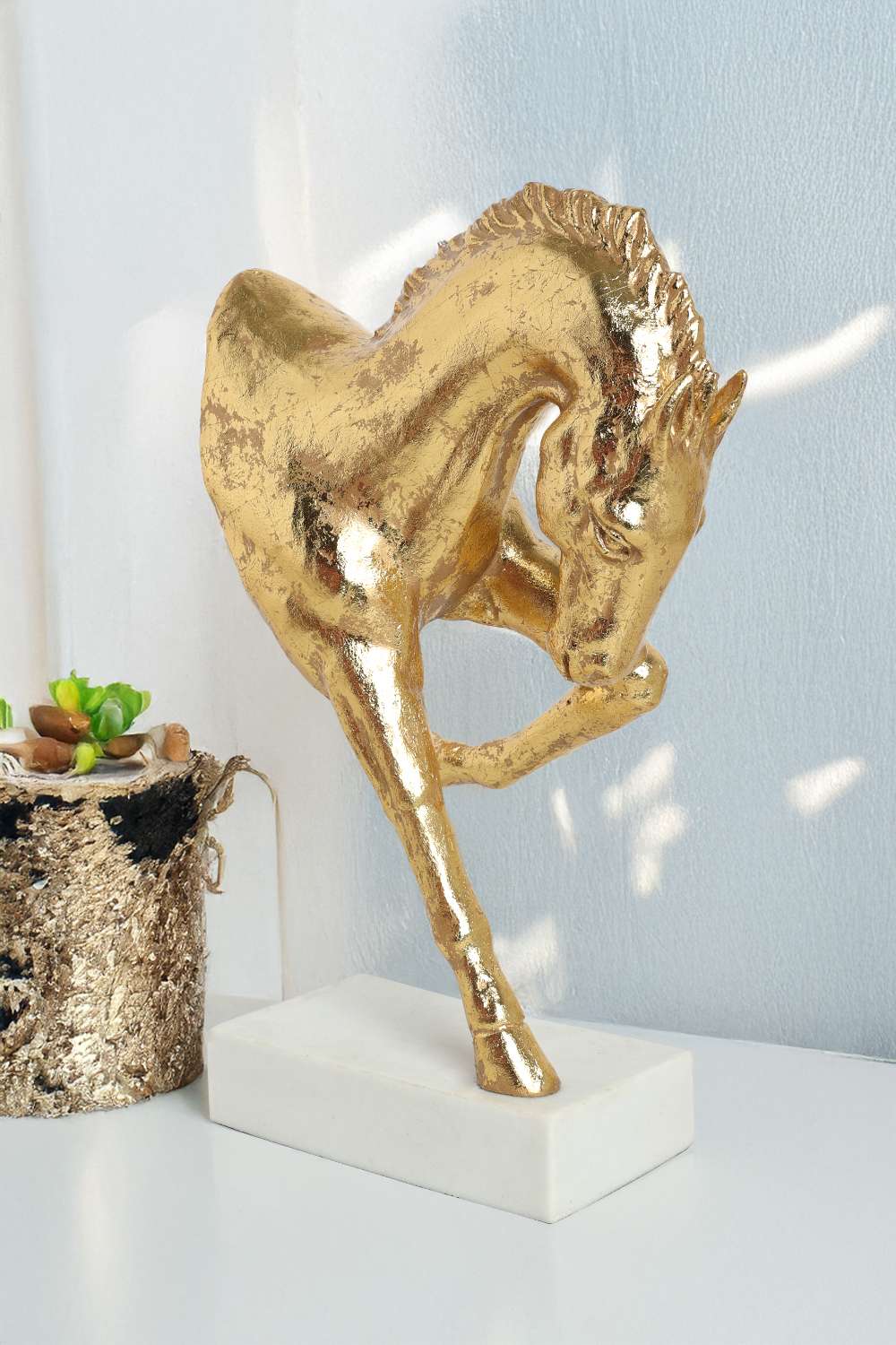 Ml-Yaroka-Modern-Yoroka-Stallion-Figurine-Gold-Polyresin-Showpieces-43-Cm
