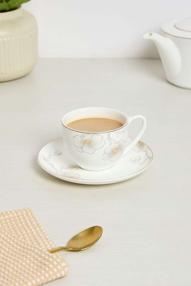 Po-Flora-Finebone-Wht-Cup-&-Saucer240-ml