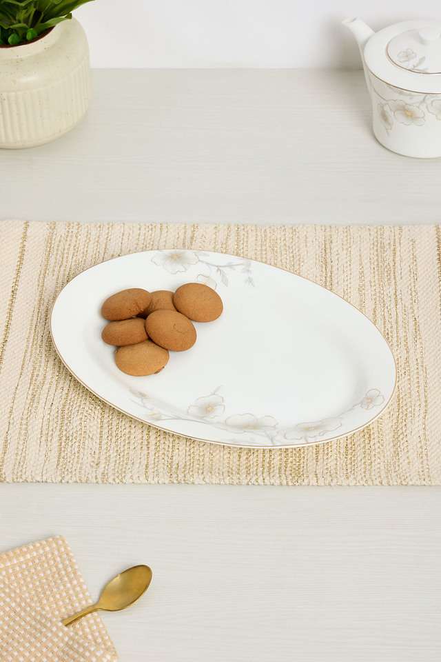 Po-Flora-Finebone-Wht-Oval-Platter-32-cm
