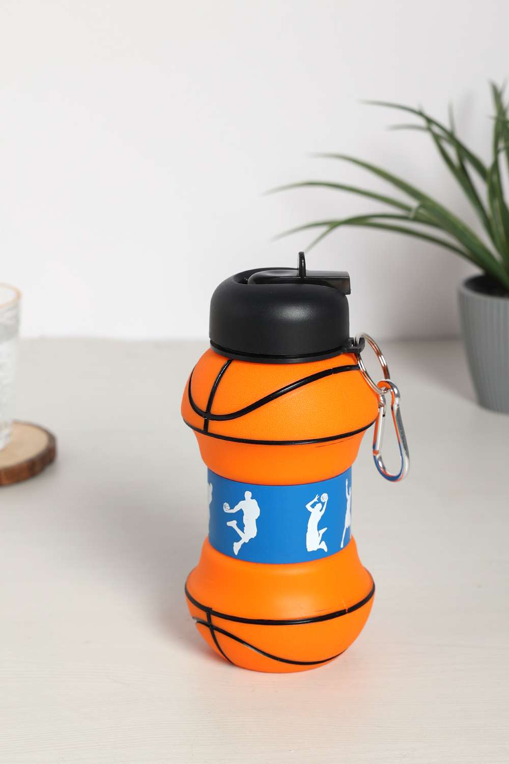 Squishy-Sport-Silicone-Orange-Collapsible-Bottle-550Ml