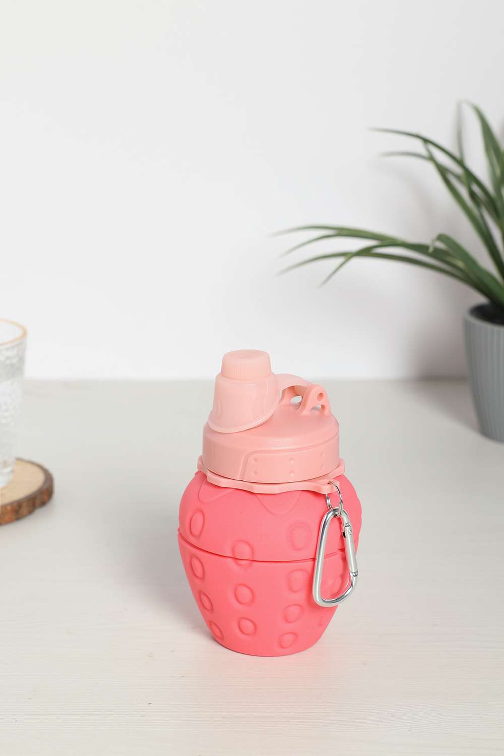 Squishy-Fruit-Silicone-Pink-Collapsible-Bottle-600Ml