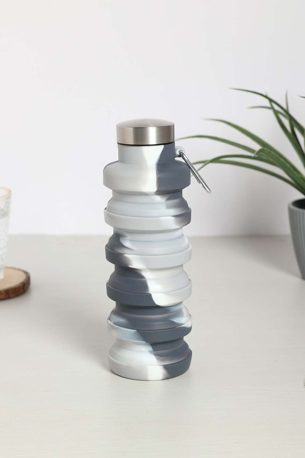 Squishy-Activ-Silicone-Silver-Collapsible-Bottle-500Ml