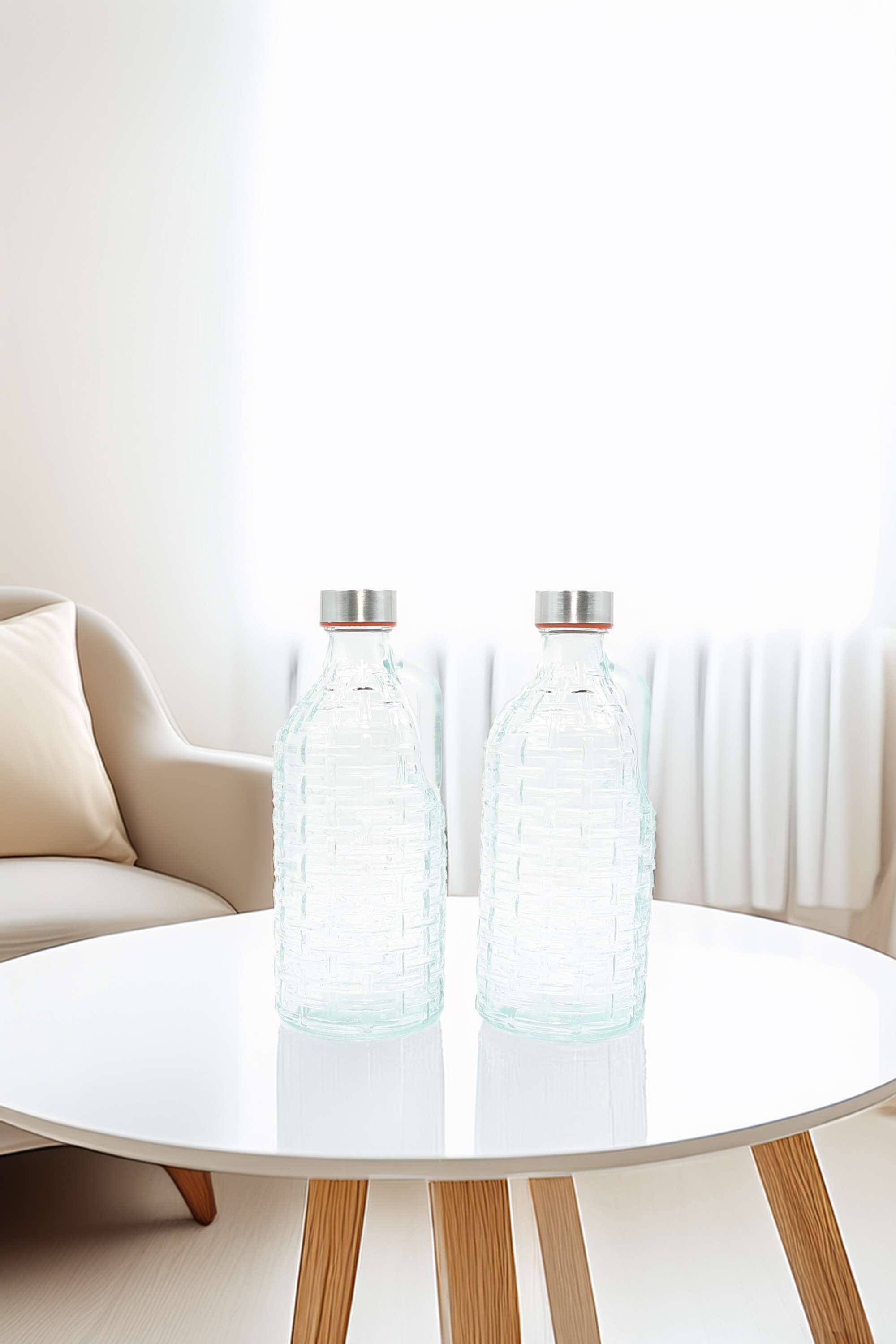 Essential-Handy-Weave-Glass-Clr-Bottle-1L-Set-Of-2