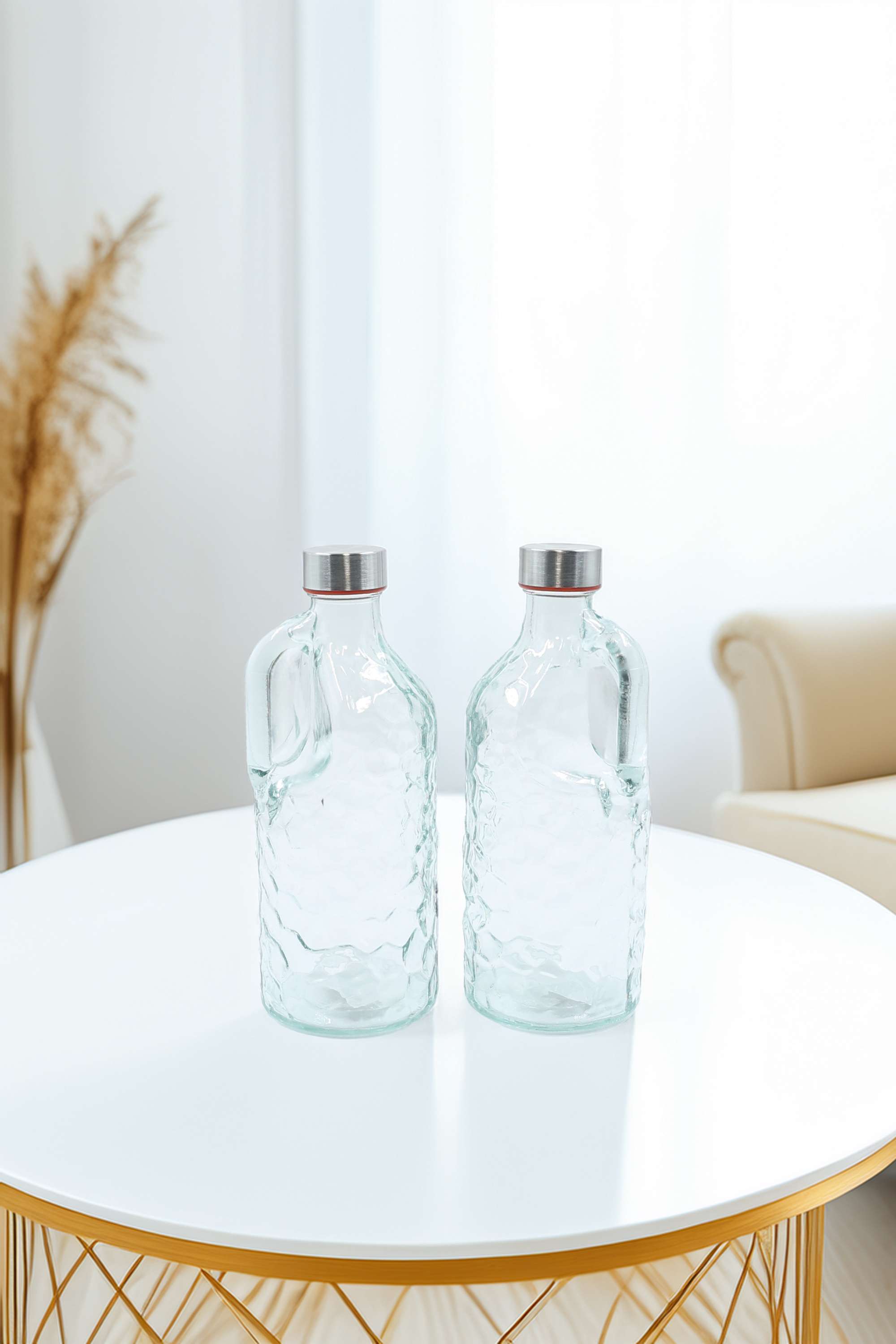 Essential-Handy-Hmrd-Glass-Clr-Bottle-1L-Set-Of-2