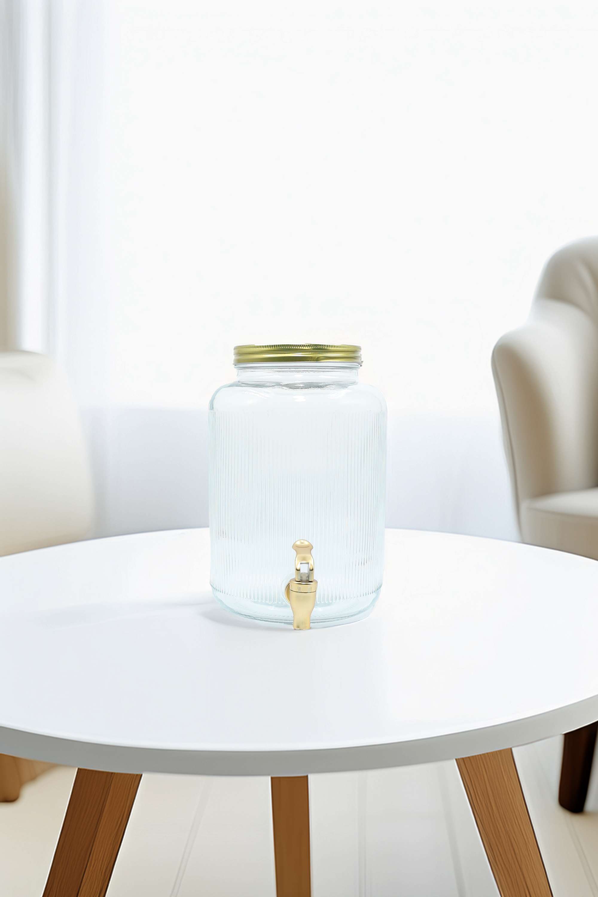 Essential-Fluted-Glass-Clr-Dispenser-4L