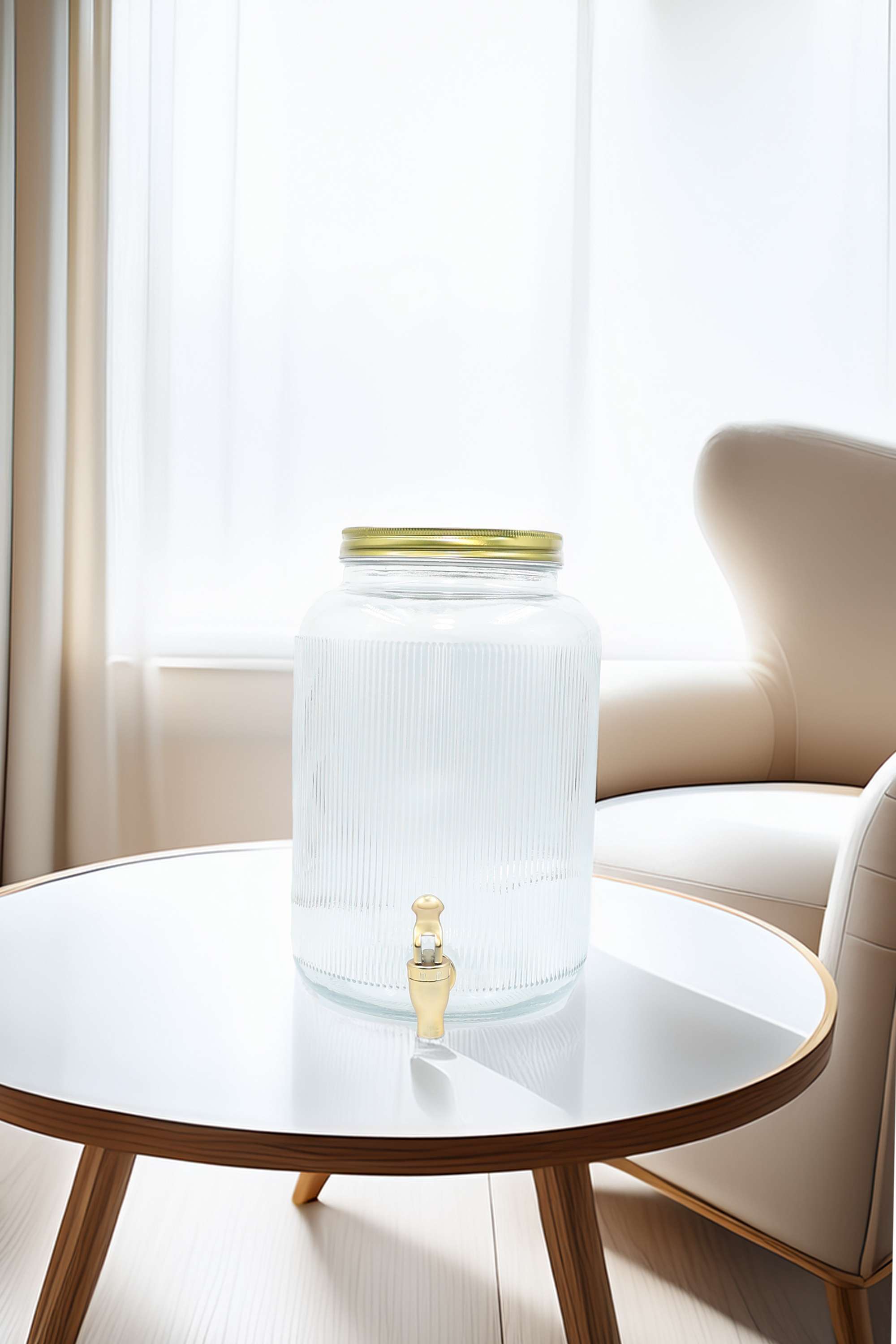 Essential-Fluted-Glass-Clr-Dispenser-8L