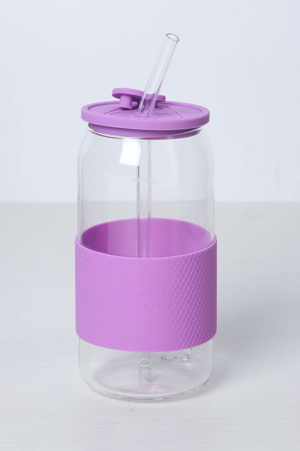 Sippy-Borosilicate-Masonjar-Purple500Ml