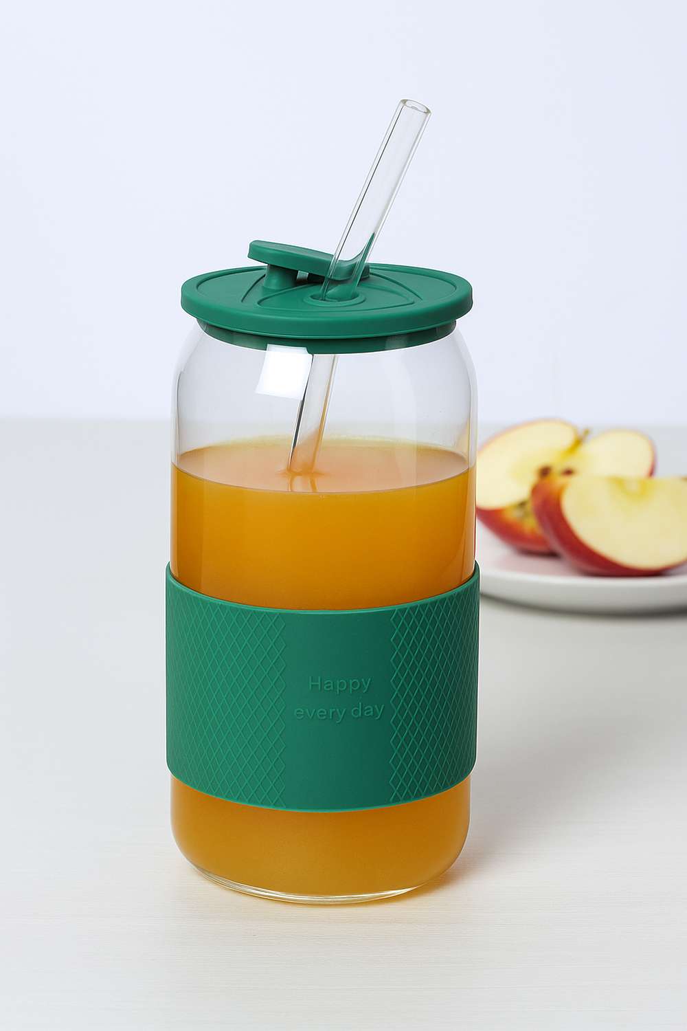 Sippy-Borosilicate-Mason-Jar-Green500Ml