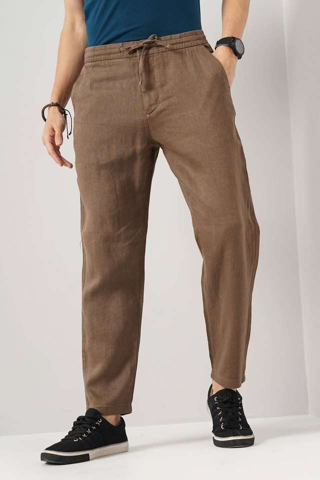 Solid-Linen-Straight-Fit-Men-s-Casual-Wear-Trousers