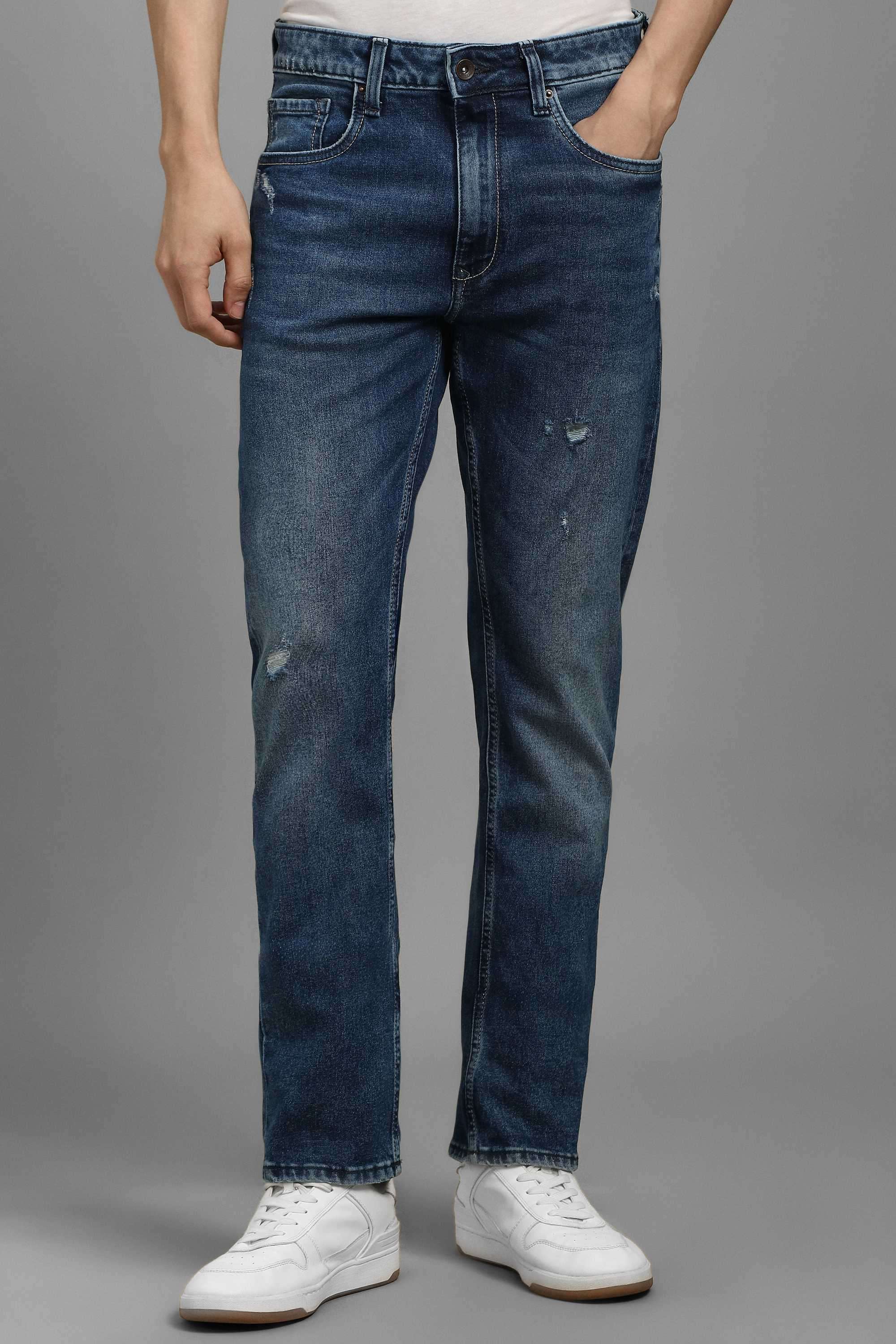 Light-Wash-Blended-Fabric-Regular-Fit-Men-s-Jeans