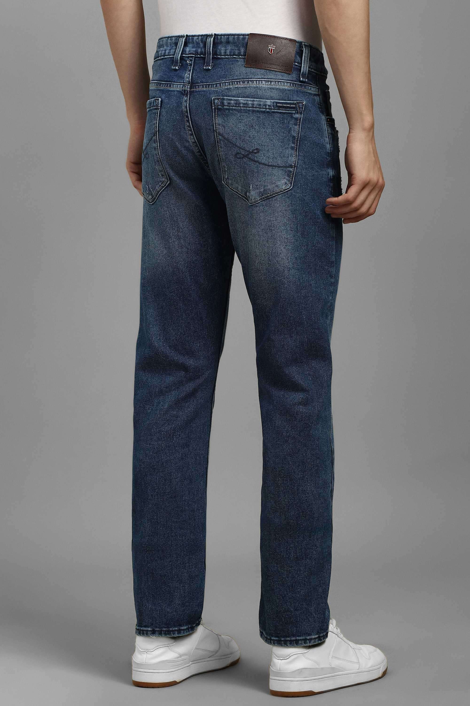Light-Wash-Blended-Fabric-Regular-Fit-Men-s-Jeans