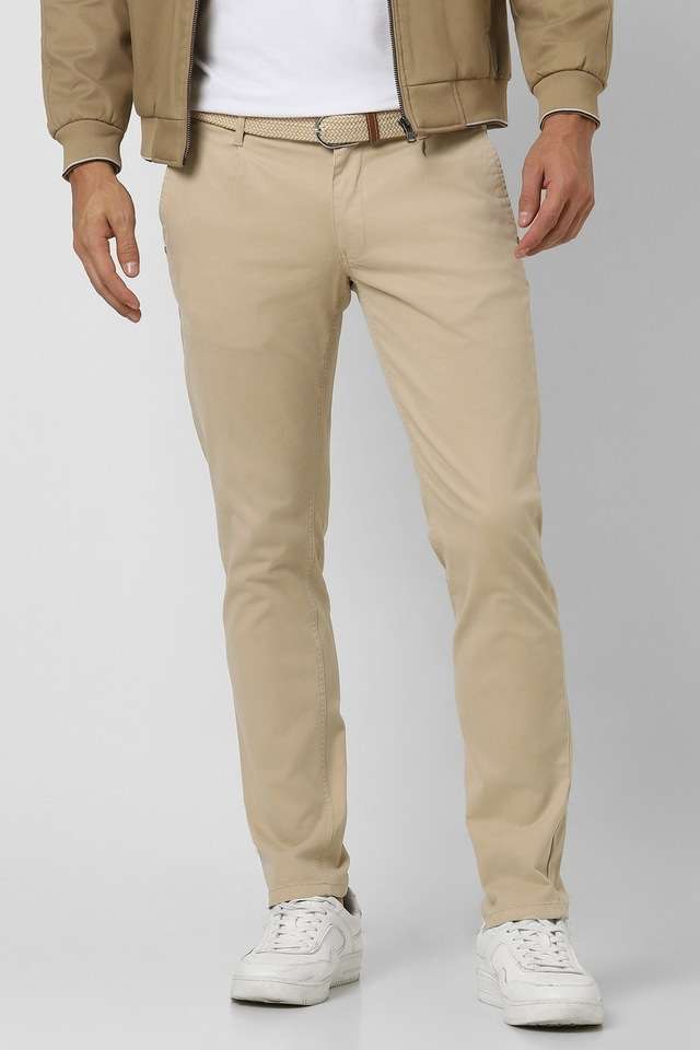 Textured-Cotton-Blend-Regular-Fit-Men-s-Formal-Wear-Trousers