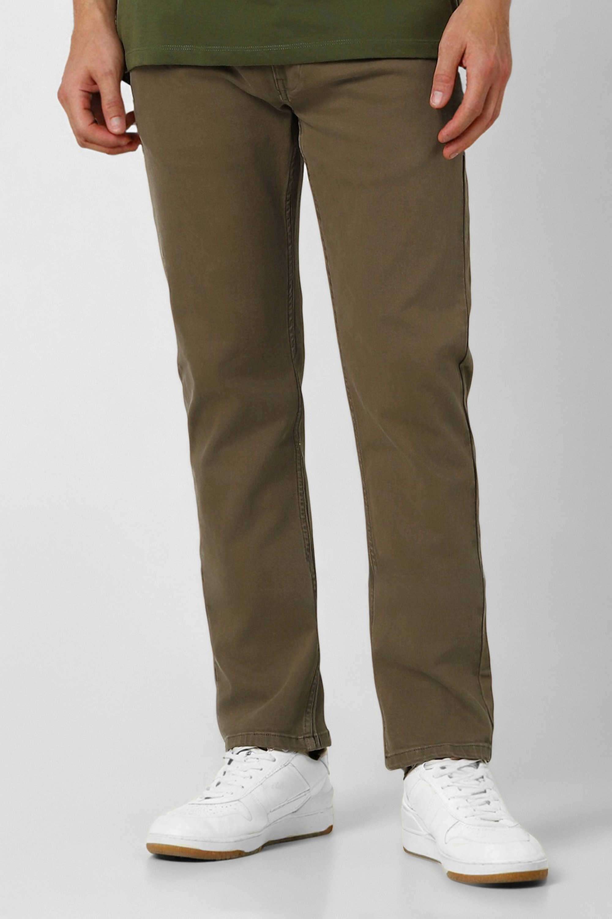 Solid-Blended-Fabric-Round-Neck-Men-s-T-Shirt