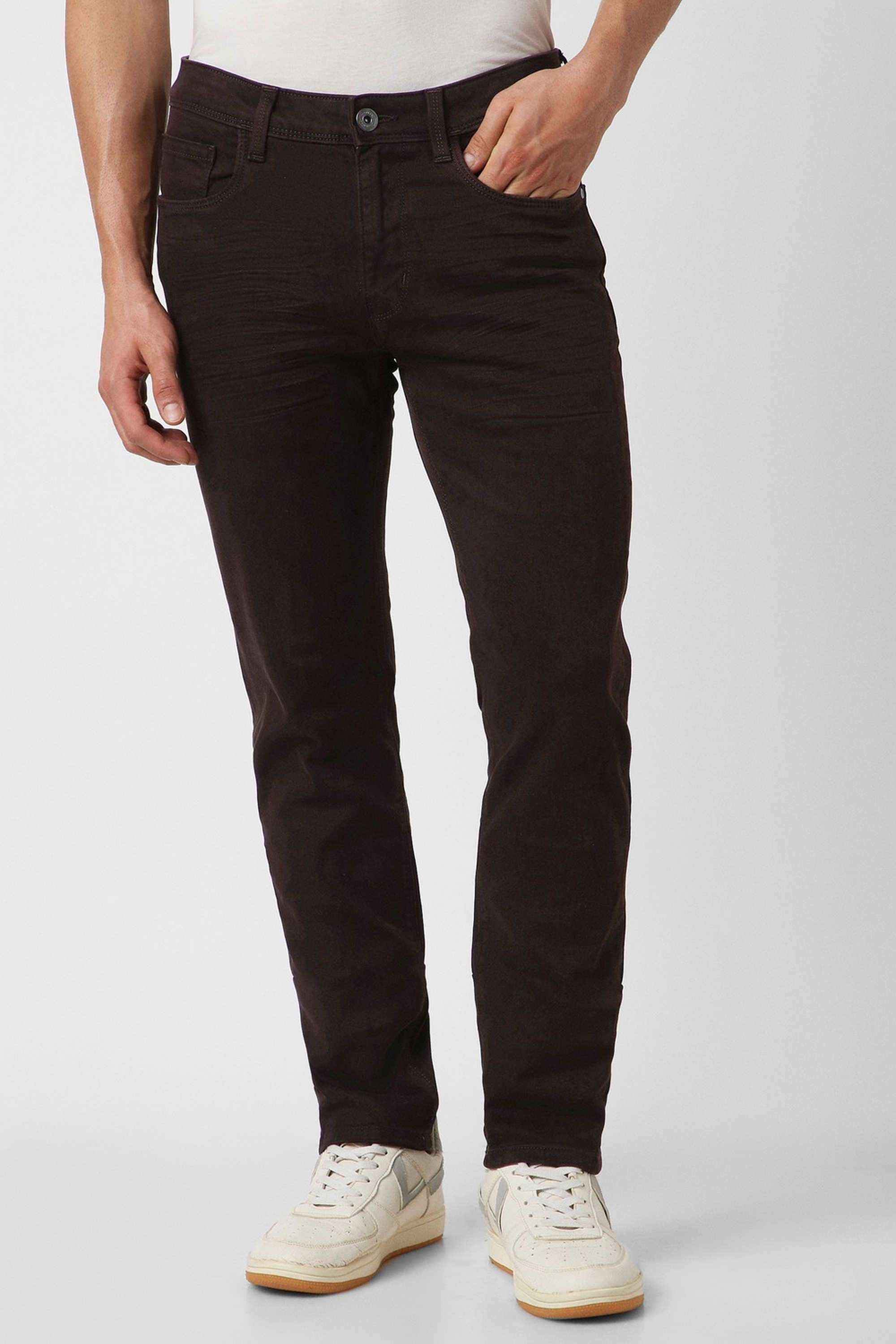 Solid-Blended-Fabric-Round-Neck-Men-s-T-Shirt