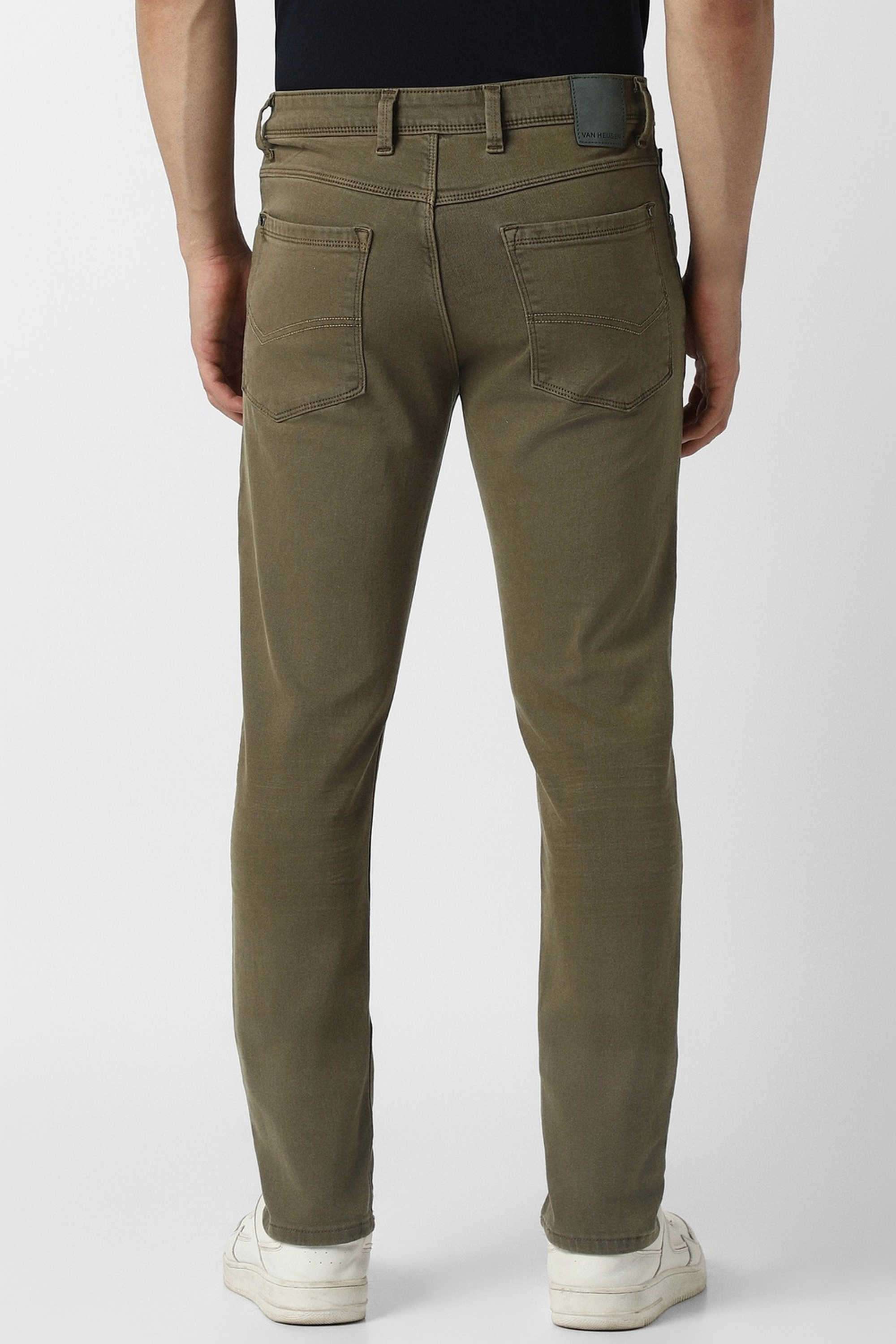 Solid-Blended-Fabric-Round-Neck-Men-s-T-Shirt