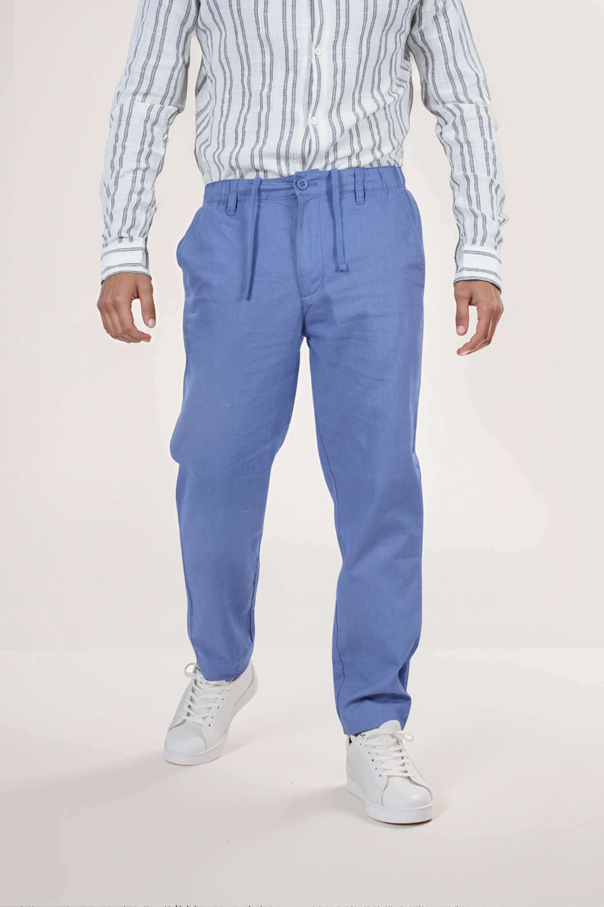 Solid-Linen-Straight-Fit-Men-s-Casual-Wear-Trousers
