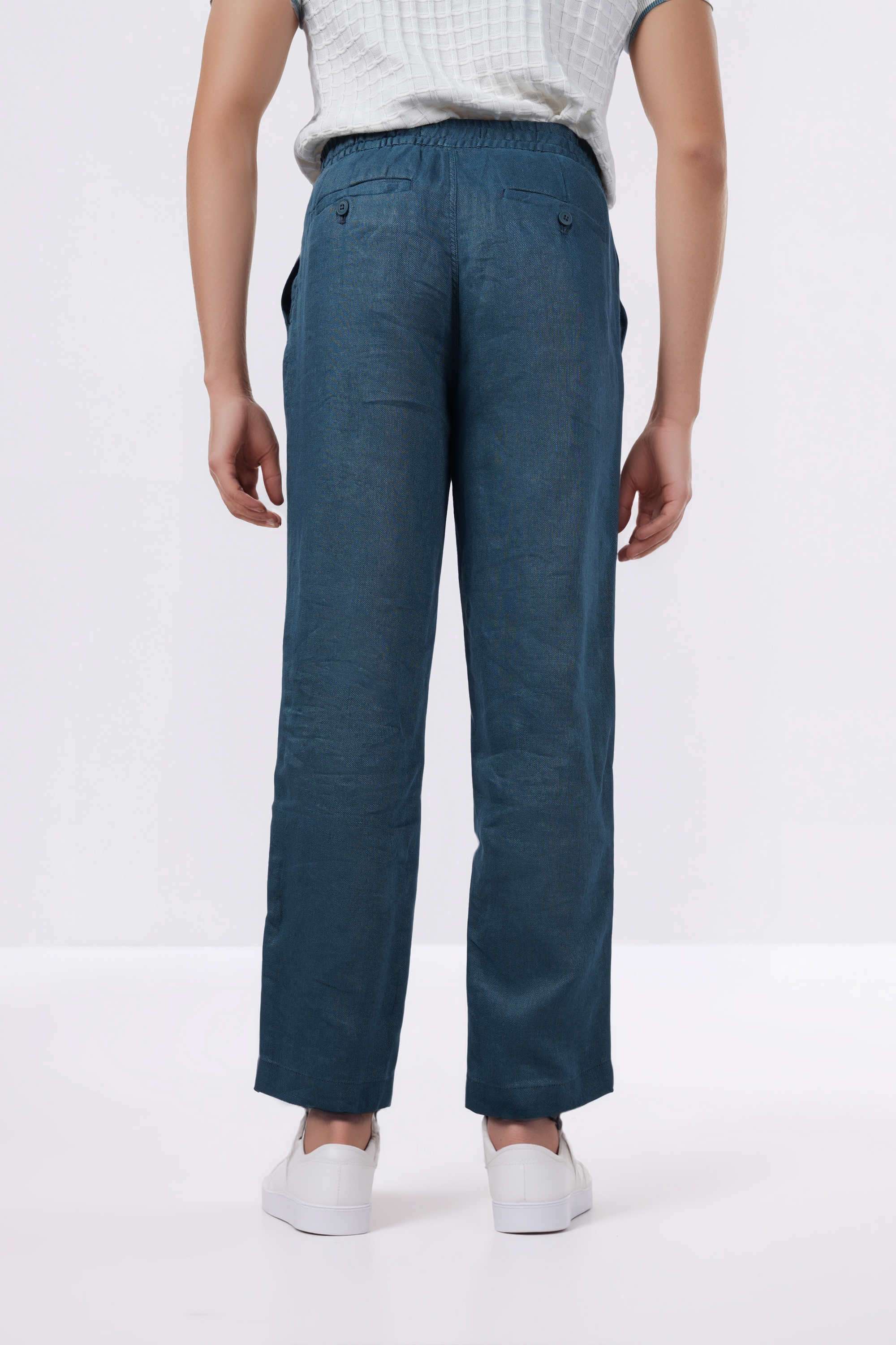 Solid-Linen-Straight-Fit-Men-s-Casual-Wear-Trousers