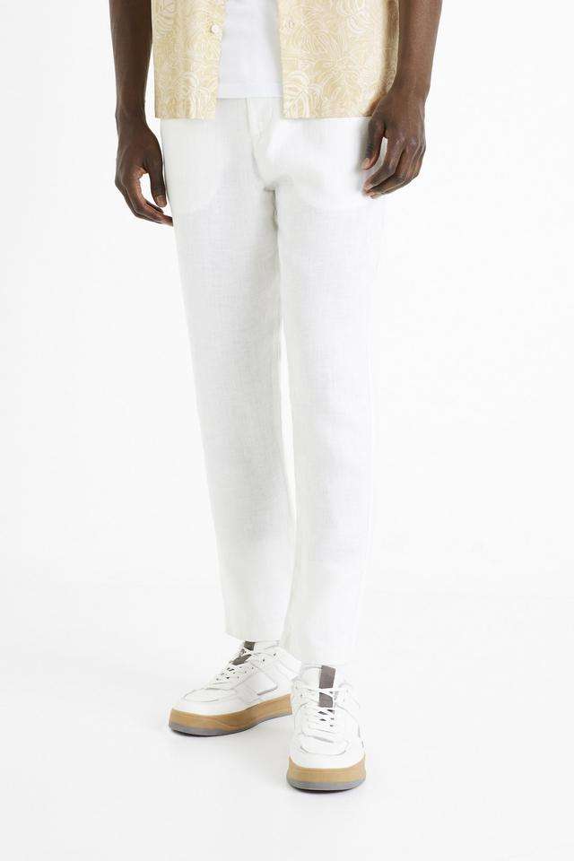 Solid-Linen-Straight-Fit-Men-s-Casual-Trousers