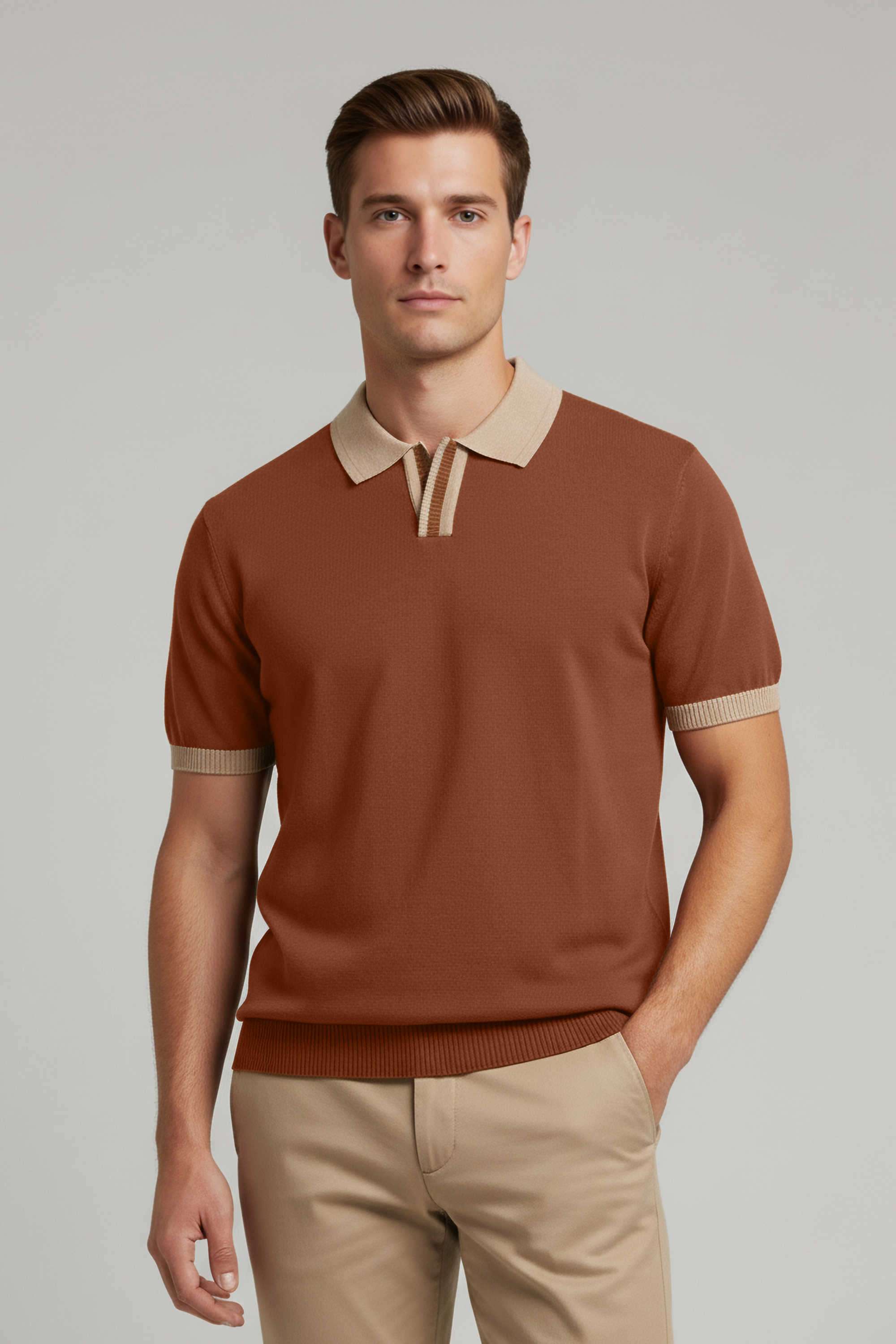 Textured-Cotton-Round-Neck-Men-s-T-Shirt