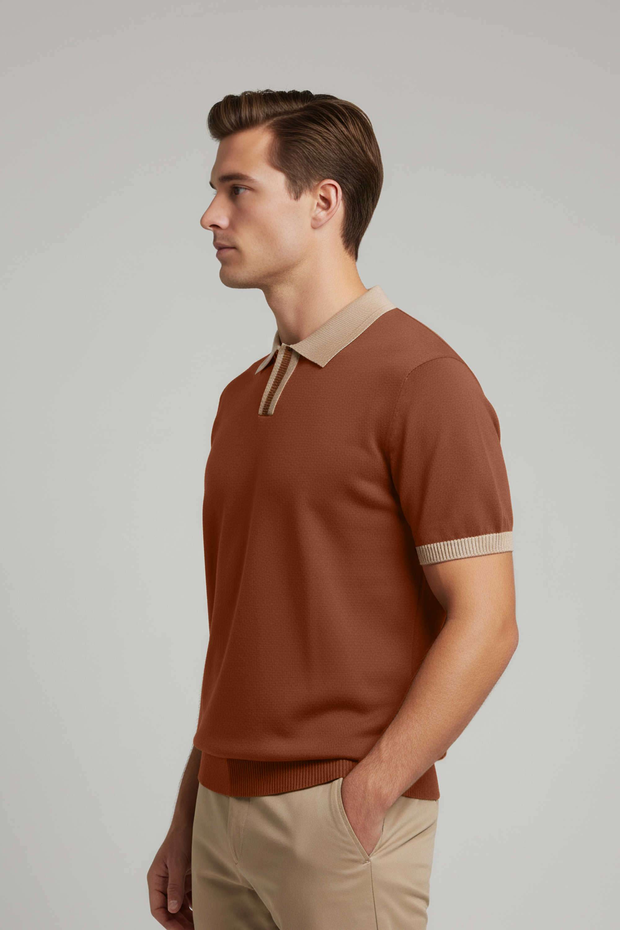 Solid-Cotton-Regular-Fit-Men-T-Shirt