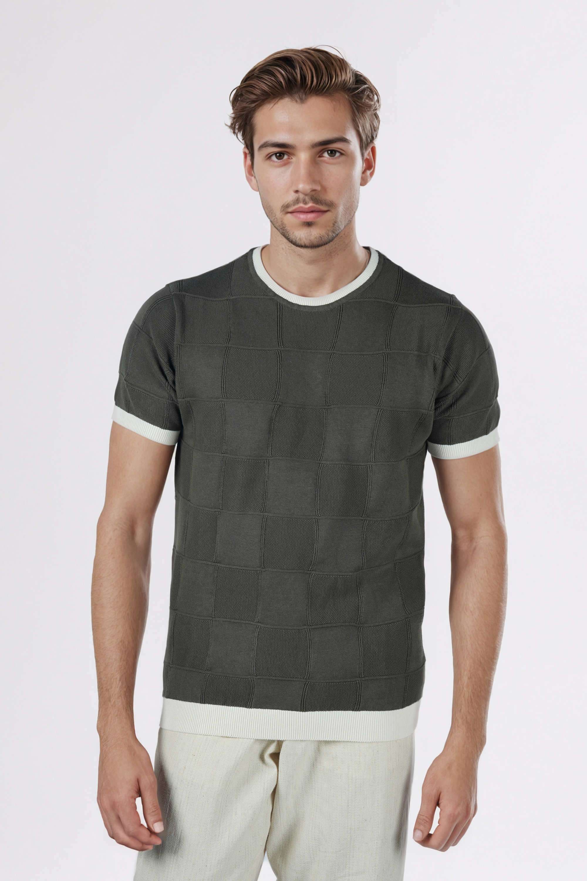 Structured-Cotton-Round-Neck-Men-s-T-Shirt
