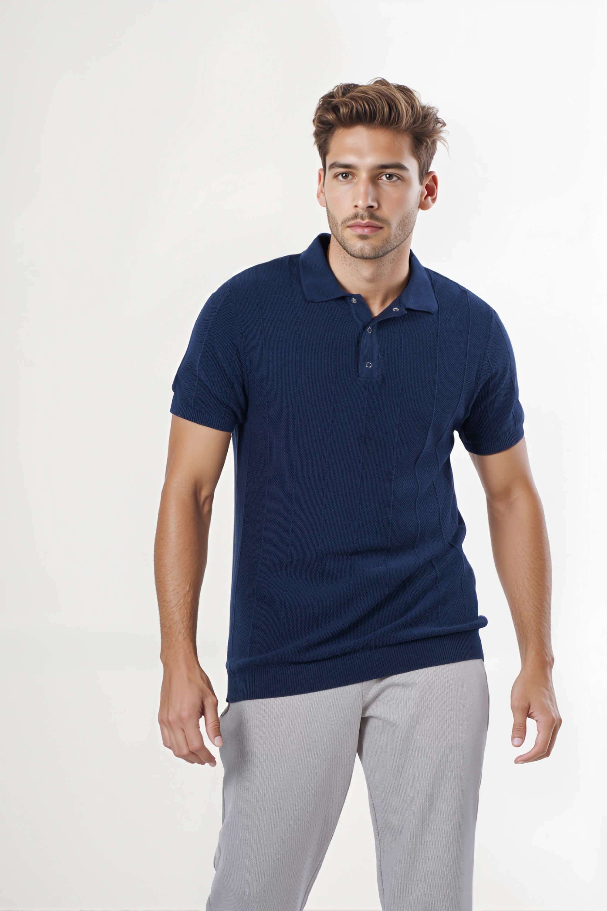 Solid-Cotton-Regular-Fit-Men-Polo-T-Shirt
