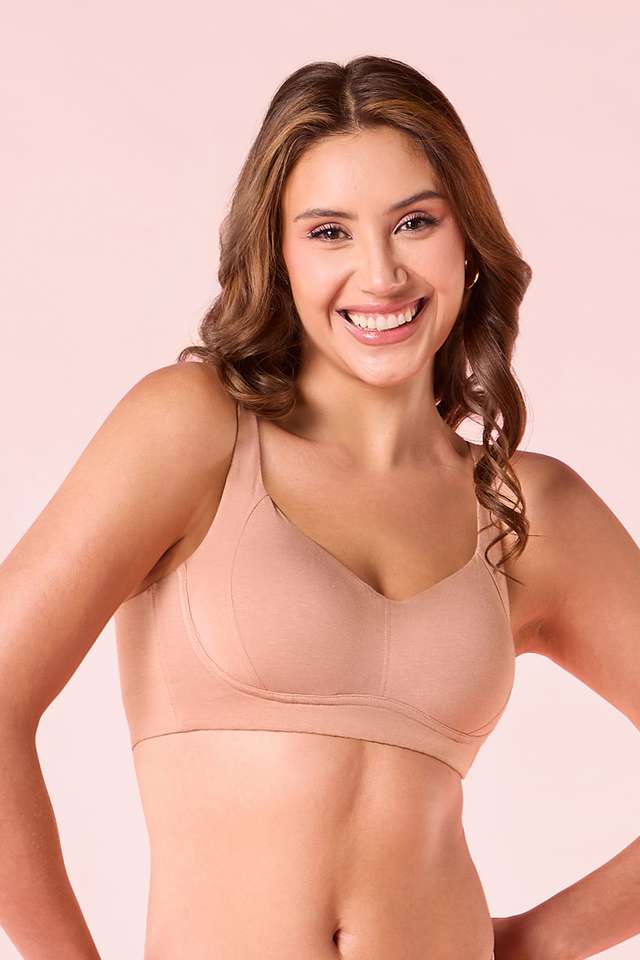 A077-Non-Wired-Regular-Strap-Lightly-Padded-Women-s-T-Shirt-Bra