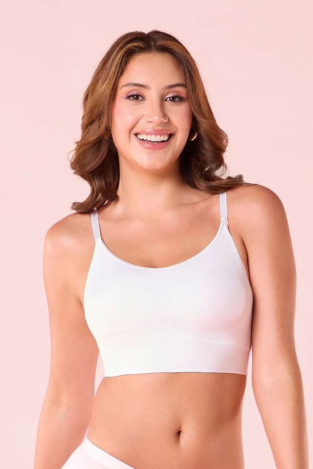 F037-Non-Wired-Regular-Strap-Lightly-Padded-Women-s-T-Shirt-Bra