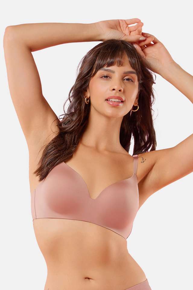 F084-Non-Wired-Regular-Strap-Lightly-Padded-Women-s-T-Shirt-Bra