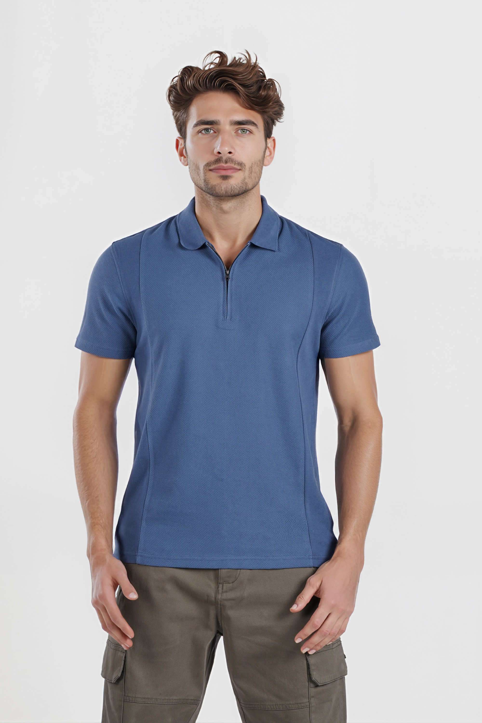 Solid-Cotton-Regular-Fit-Men-Polo-T-Shirt