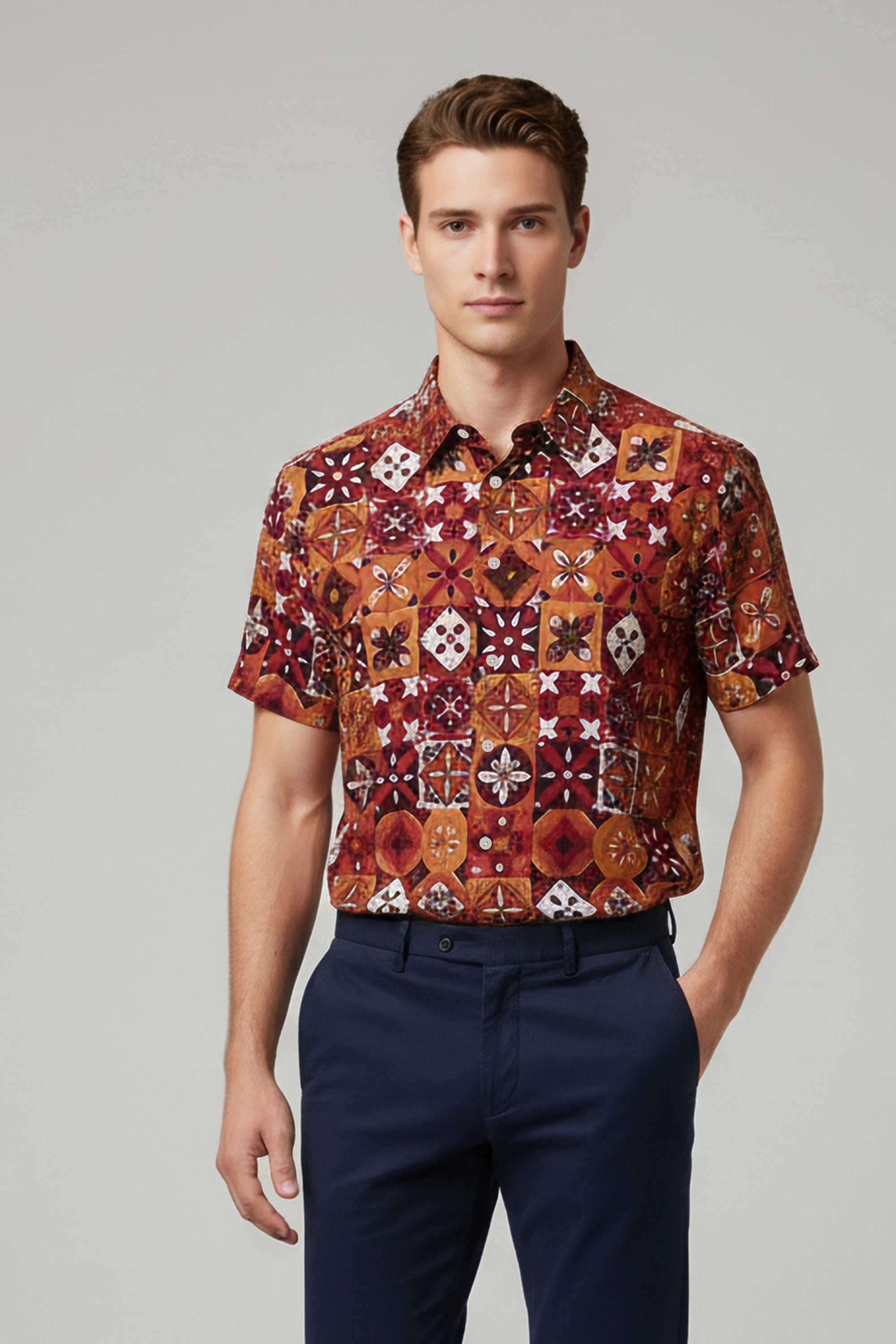 Textured-Polyester-Regular-Fit-Men-s-Casual-Shirt