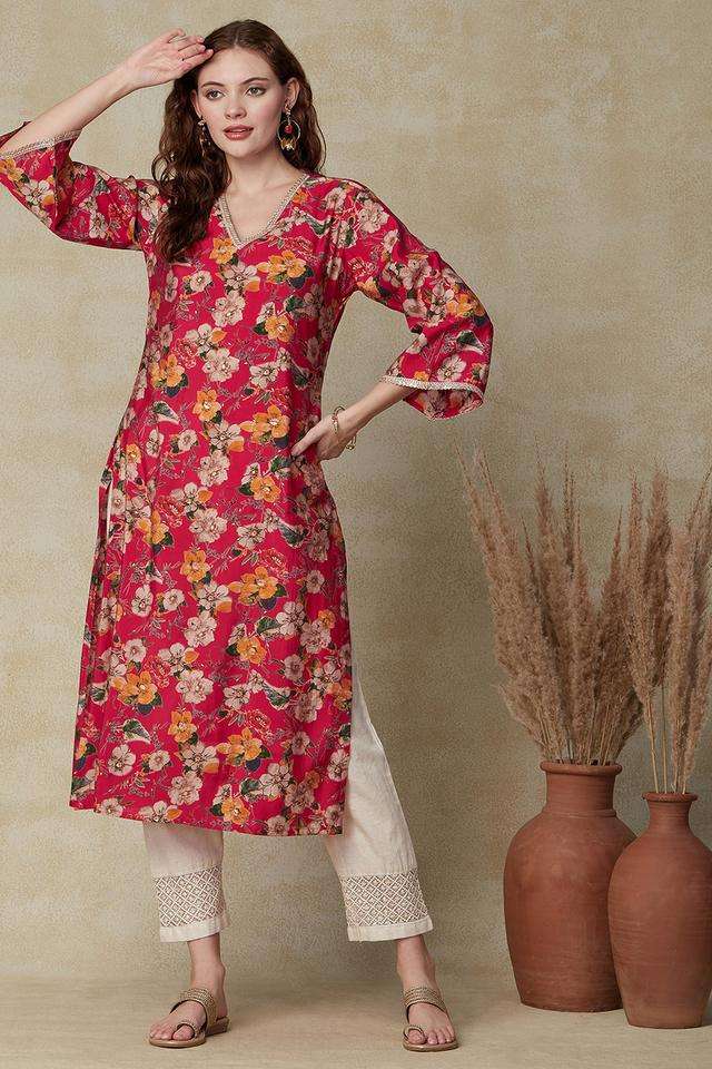 Printed-Silk-Regular-Fit-Women-s-Kurta