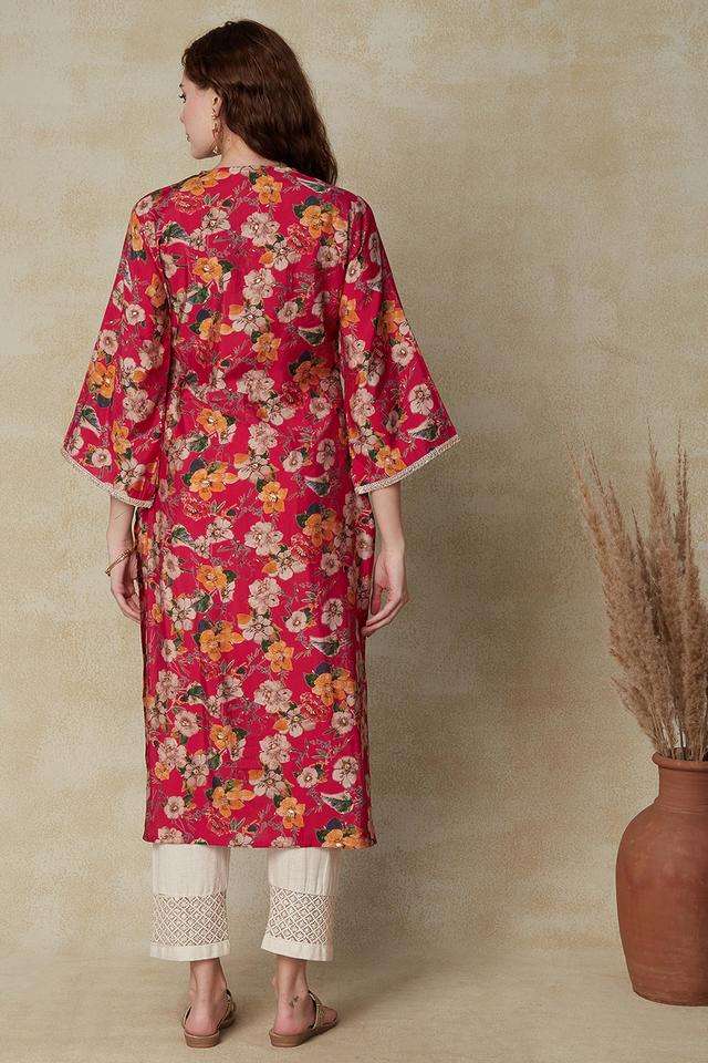 Printed-Silk-Regular-Fit-Women-s-Kurta
