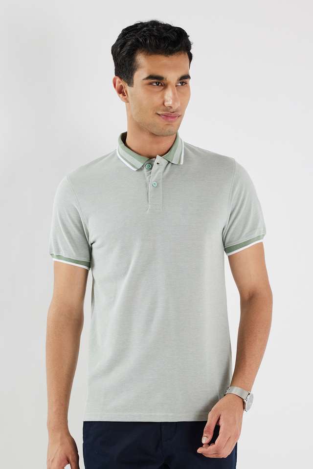 Solid-Blended-Fabric-Polo-Men-s-T-Shirt