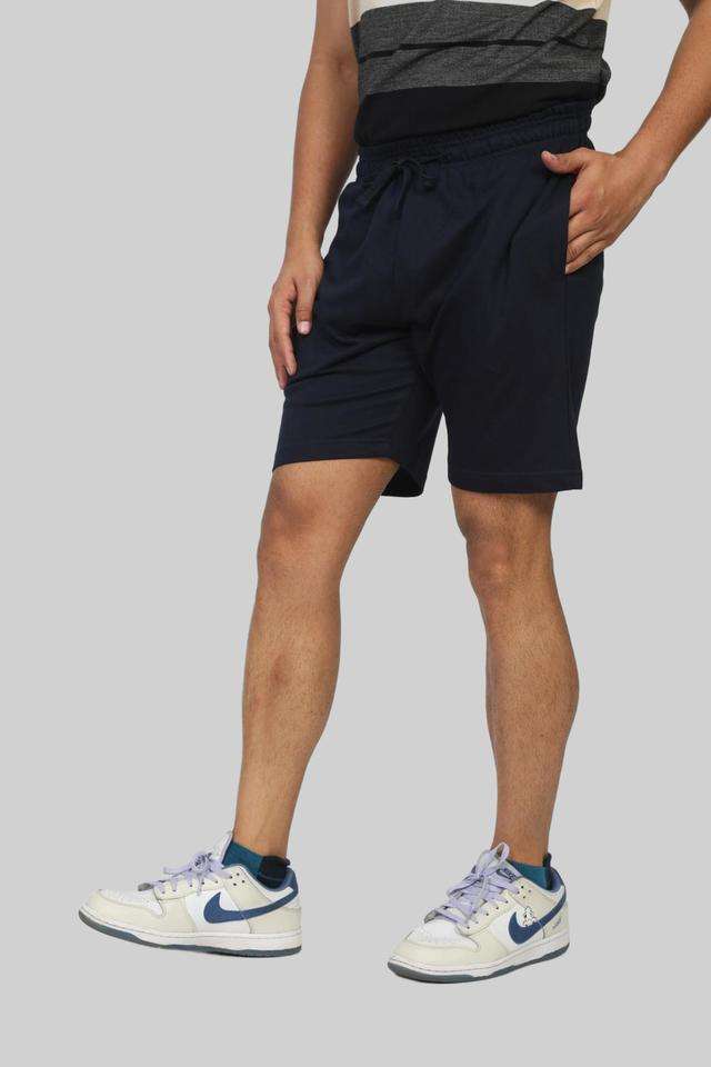 Solid-Blended-Fabric-Regular-Fit-Men-s-Shorts