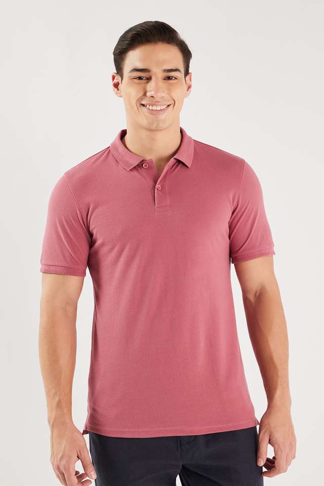 Solid-Blended-Fabric-Polo-Men-s-T-Shirt