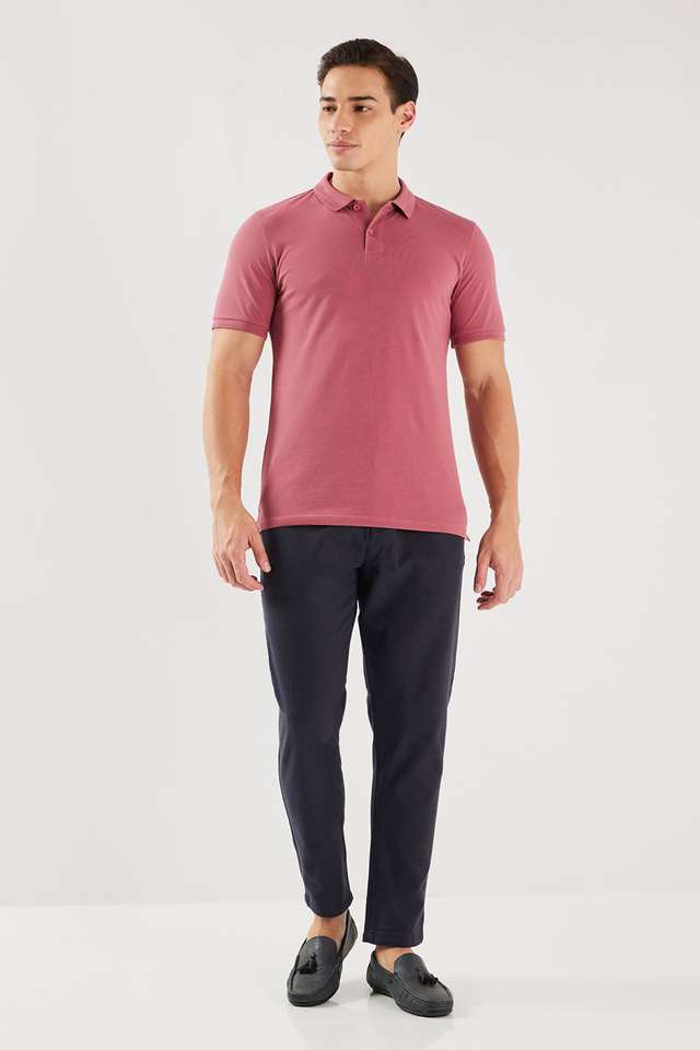 Solid-Blended-Fabric-Polo-Men-s-T-Shirt