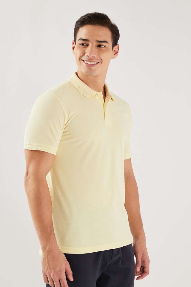 Solid-Blended-Fabric-Polo-Men-s-T-Shirt