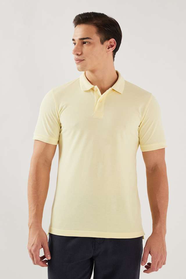 Solid-Blended-Fabric-Polo-Men-s-T-Shirt