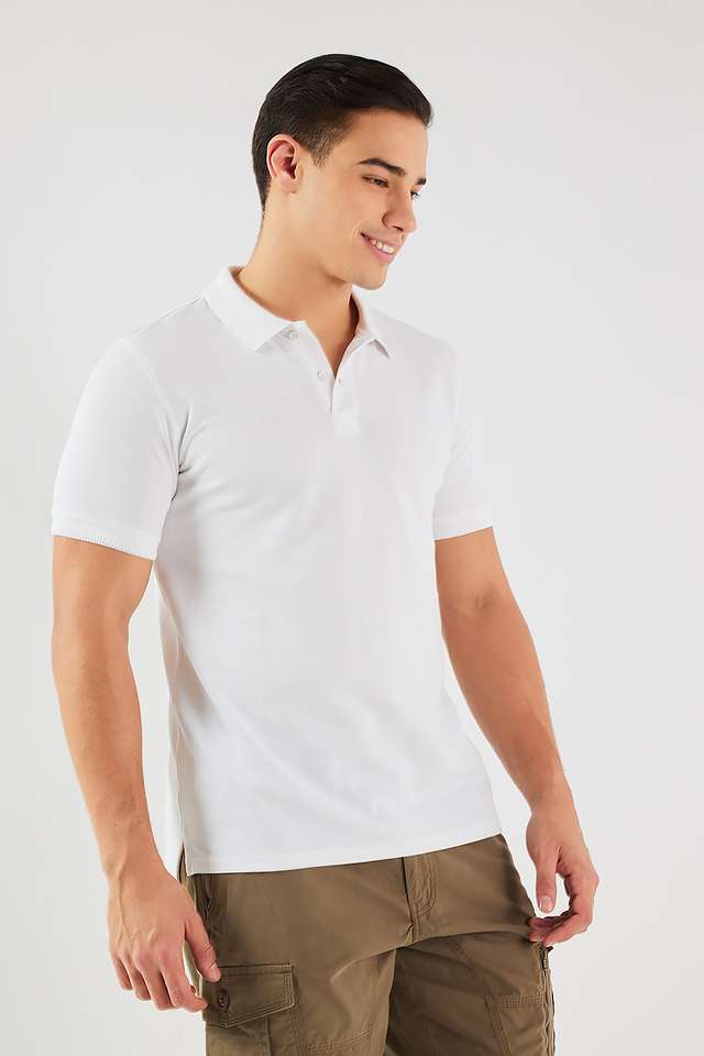 Solid-Blended-Fabric-Polo-Men-s-T-Shirt