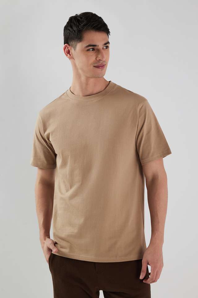 Solid-Cotton-Round-Neck-Men-s-T-Shirt