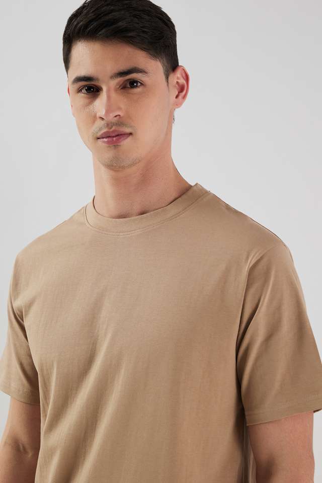 Solid-Cotton-Round-Neck-Men-s-T-Shirt