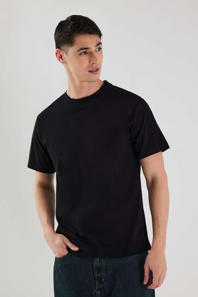 Solid-Cotton-Round-Neck-Men-s-T-Shirt
