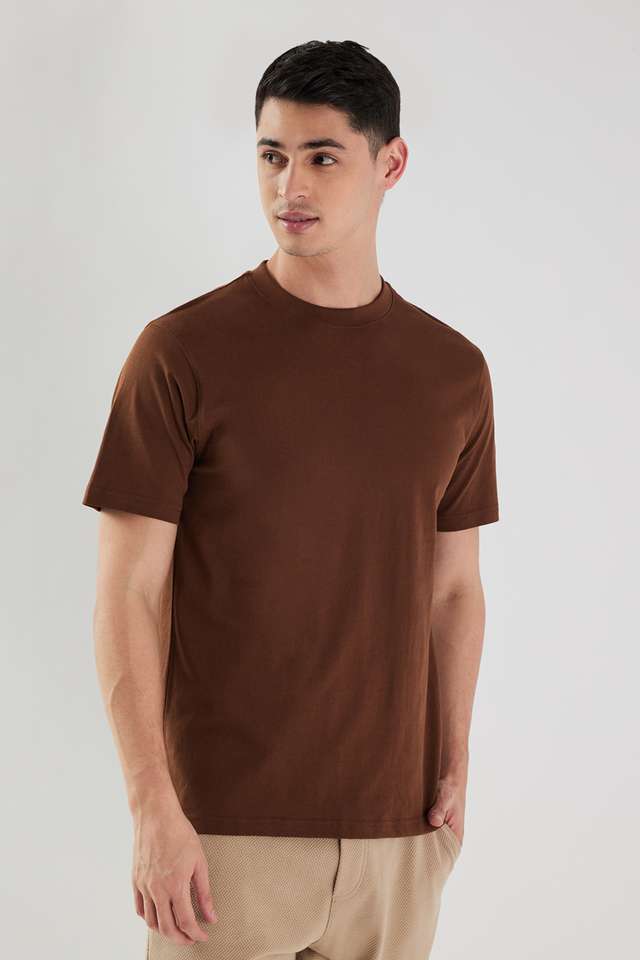 Solid-Cotton-Round-Neck-Men-s-T-Shirt