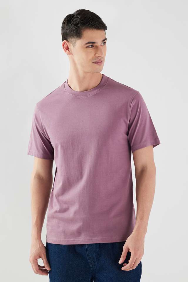 Solid-Cotton-Round-Neck-Men-s-T-Shirt