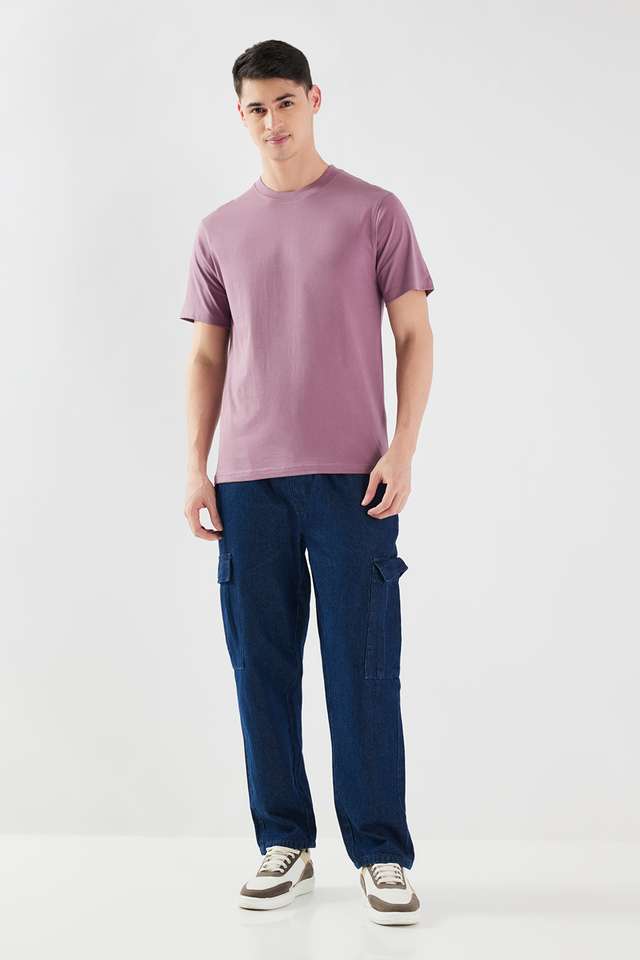 Solid-Cotton-Round-Neck-Men-s-T-Shirt