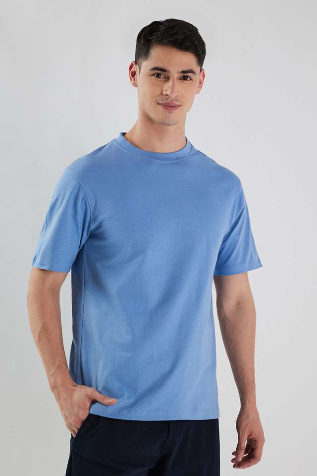 Solid-Cotton-Round-Neck-Men-s-T-Shirt